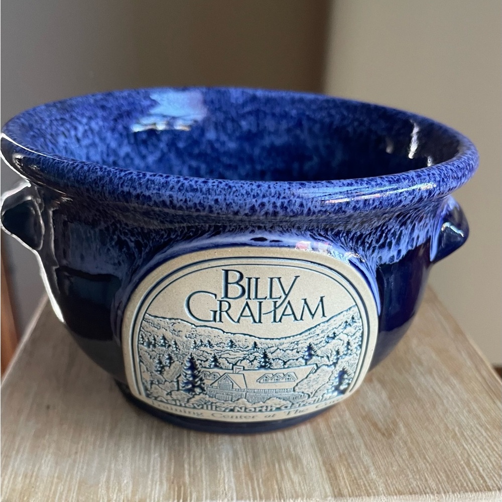 Deneen Pottery Billy Graham Asheville, NC Drip Glaze Bowl